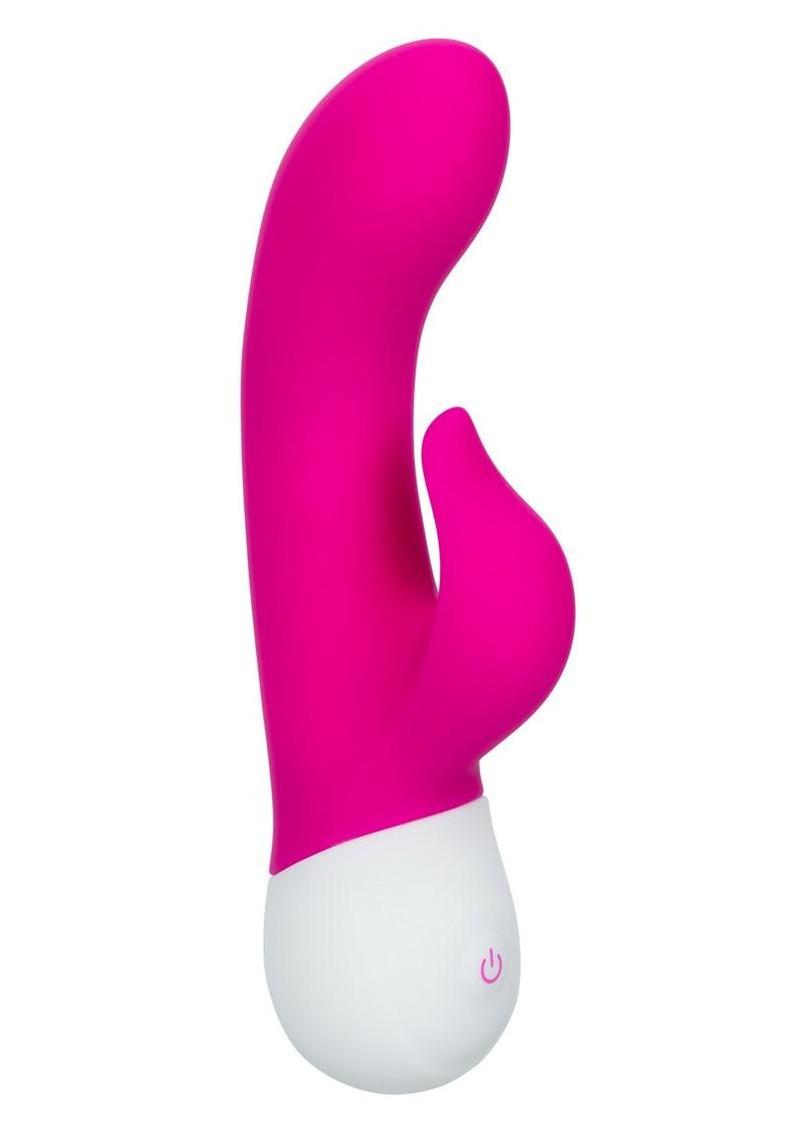 Basic Essentials Rechargeable Dual Pleaser Rechargeable Silicone Vibrator - Pink