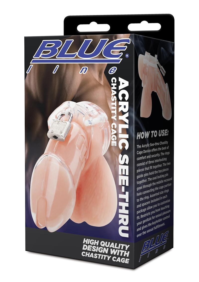 Acrylic See-Thru Chastity Cage - True Pleasures
