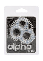 Alpha Liquid Silicone Beaded Rings - Clear - Set