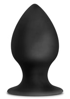 Anal Adventures Platinum Silicone Anal Stout Plug - Black - Large