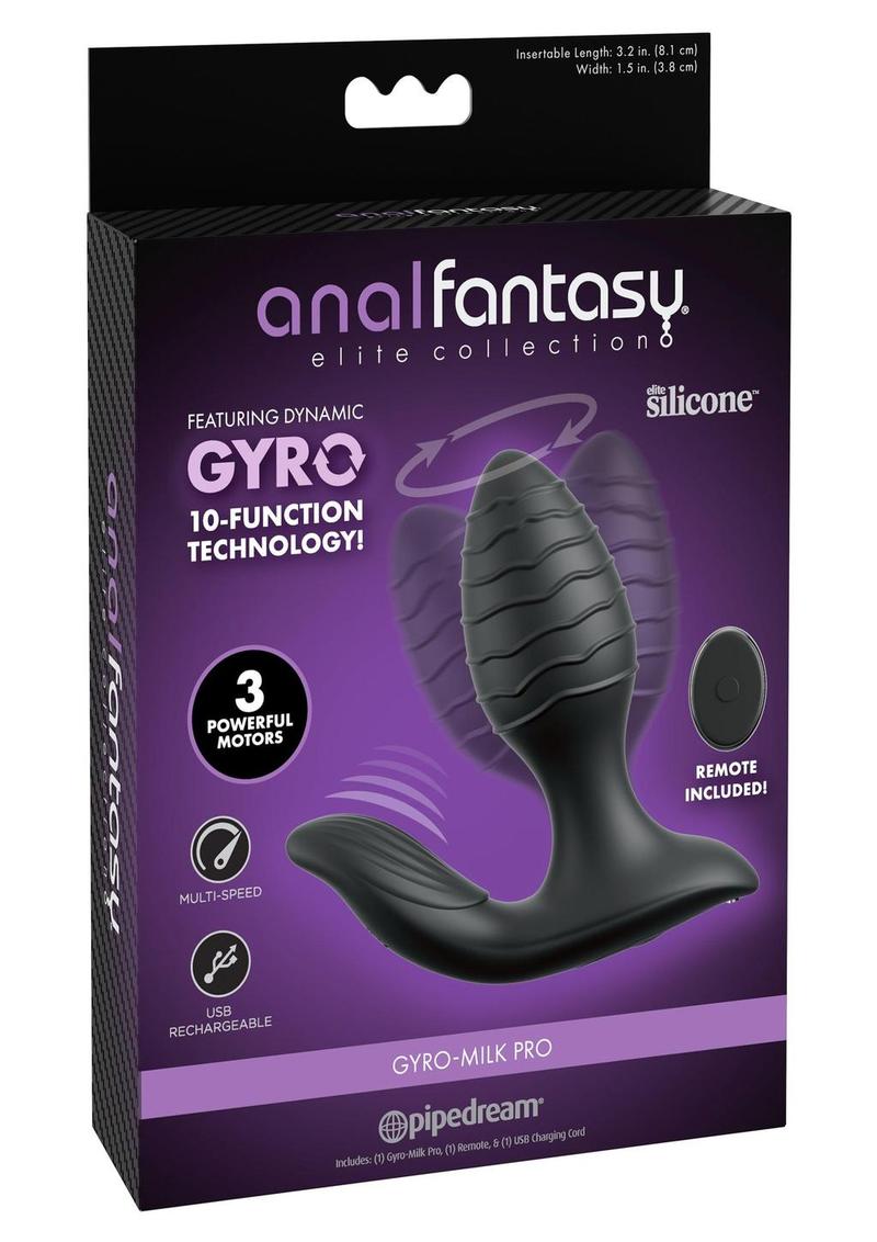 Anal Fantasy Elite Gyro-Milk Pro with Remote Control - Black