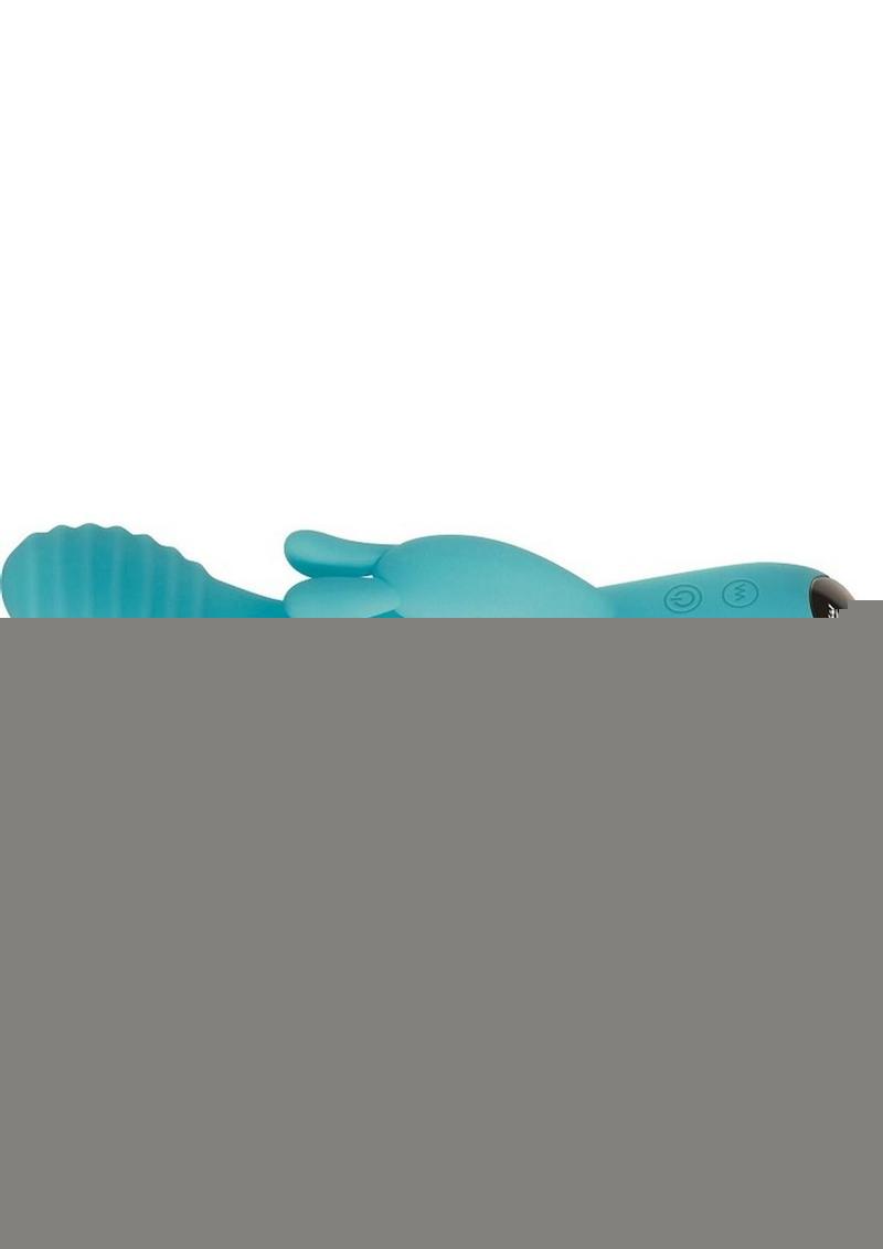 Aqua Bunny Rechargeable Silicone Rabbit Vibrator with 80 Functions