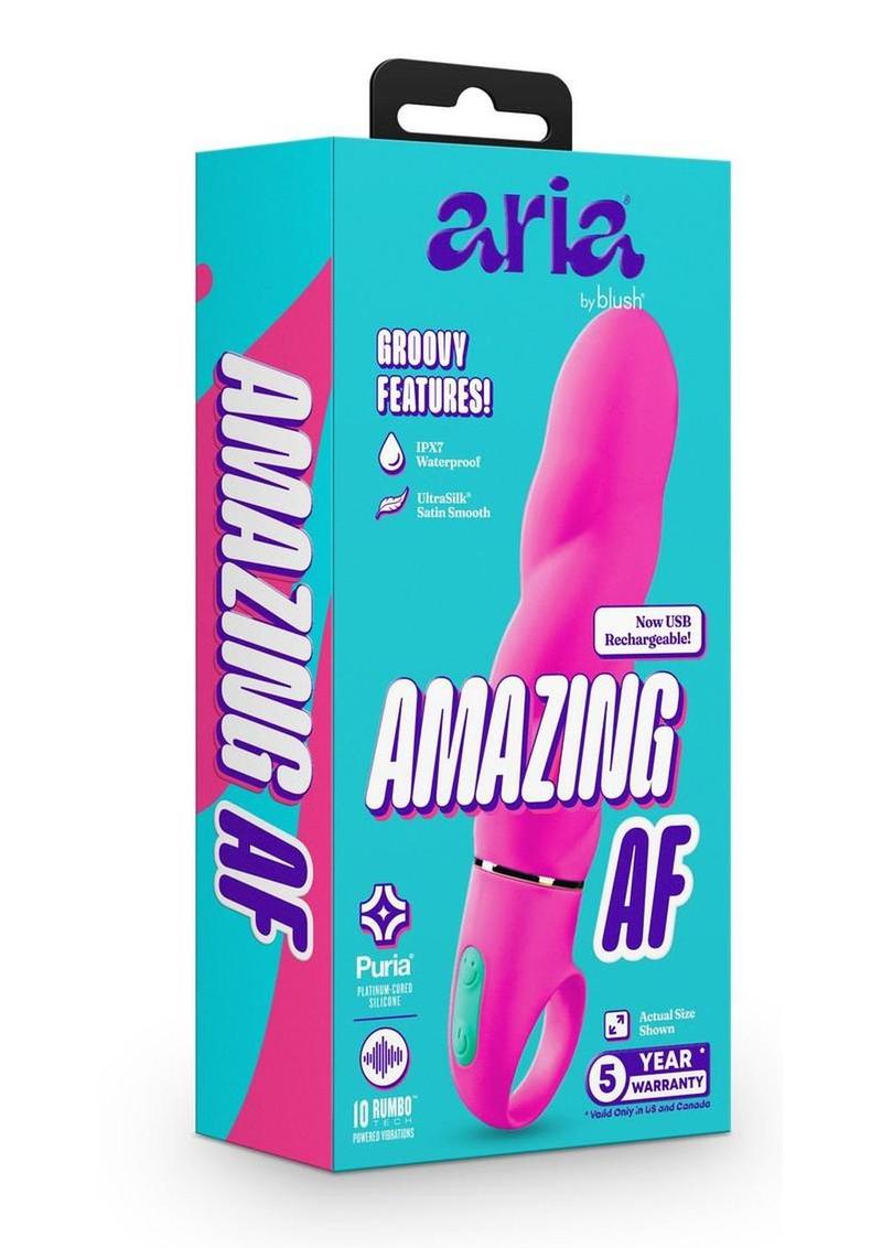Aria Amazing AF Rechargeable Silicone Vibrator - Fuchsia/Pink