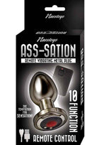 Ass-Sation Remote Control Rechargeable Vibrating Metal Anal Plug
