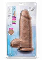 Au Naturel Chub Dildo with Suction Cup - Caramel - 10in