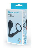 B-Vibe Ringer Silicone C-Ring and Plug - Black