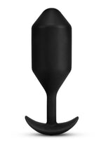 B-Vibe Vibrating Snug Plug Rechargeable Silicone Anal Plug - Black - XXLarge