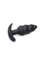 Bang! 21x Vibrating Silicone Rechargeable Swirl Butt Plug with Remote Control - True Pleasures