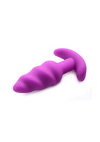 Bang! 21x Vibrating Silicone Rechargeable Swirl Butt Plug with Remote Control - True Pleasures