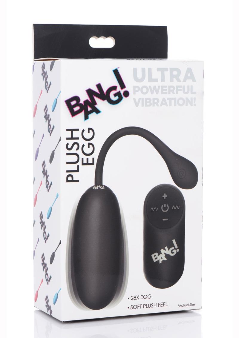 Bang! 28x Plush Silicone Rechargeable Egg with Remote Control - True Pleasures