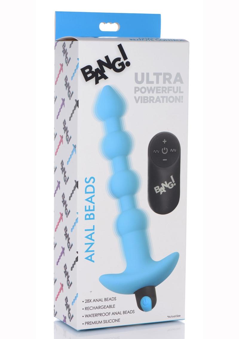 Bang! Vibrating Silicone Rechargeable Anal Beads with Remote Control - True Pleasures