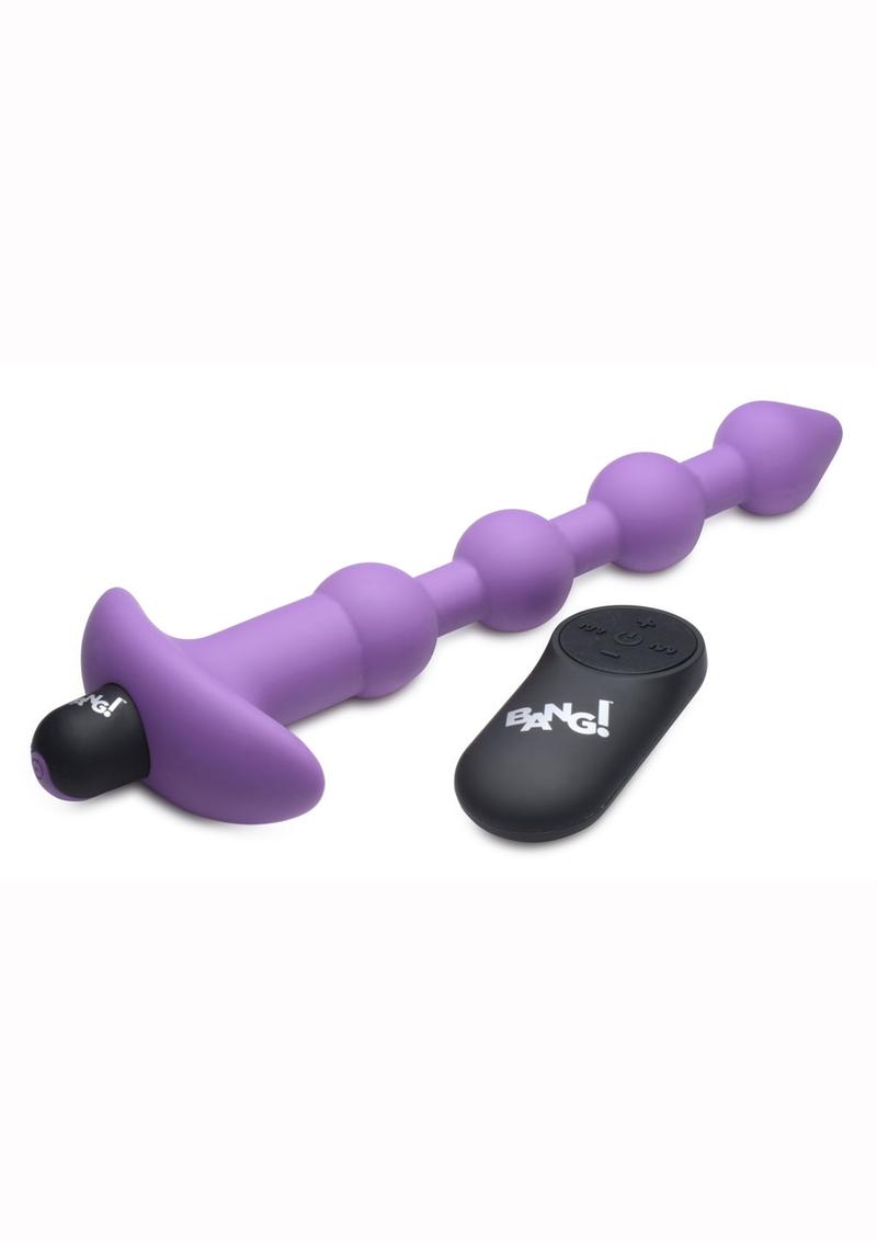 Bang! Vibrating Silicone Rechargeable Anal Beads with Remote Control - True Pleasures