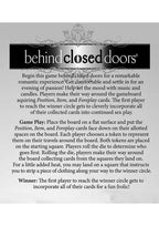 Behind Closed Doors A Board Game For Lovers - True Pleasures