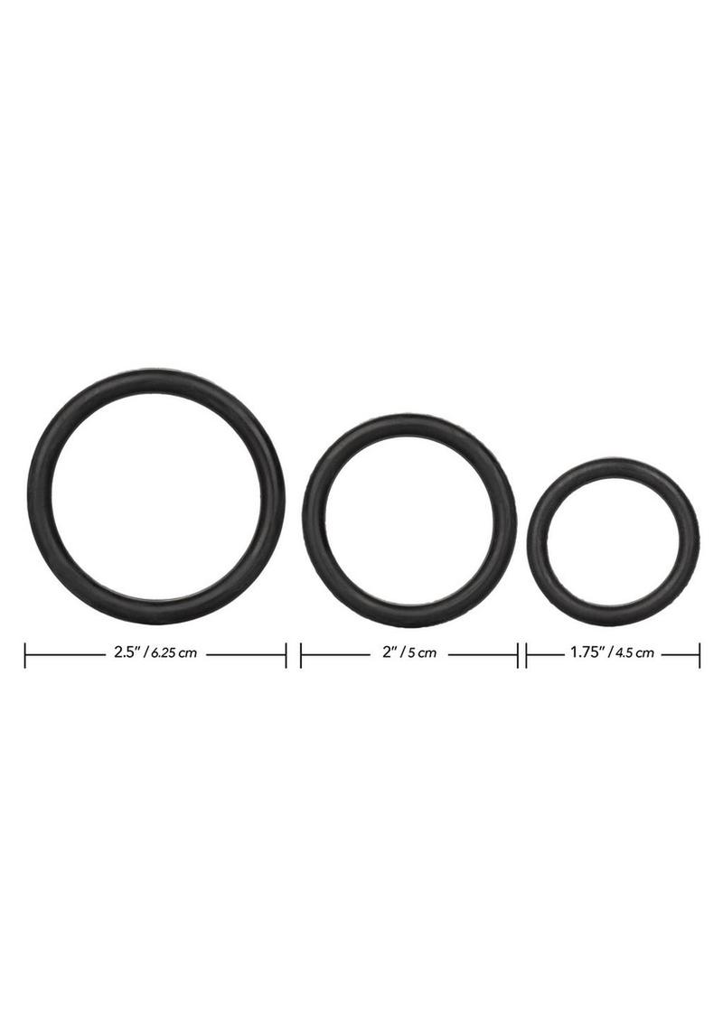 Black Rubber Cock Rings - True Pleasures