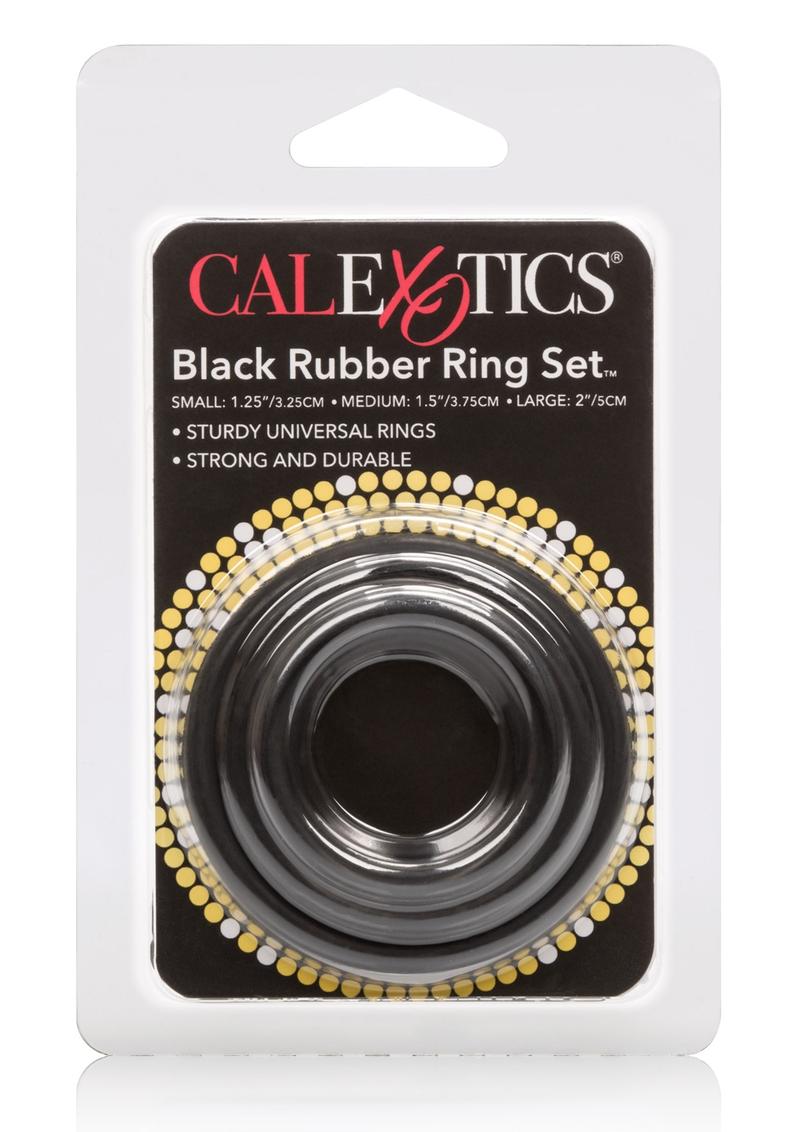 Black Rubber Cock Rings - True Pleasures