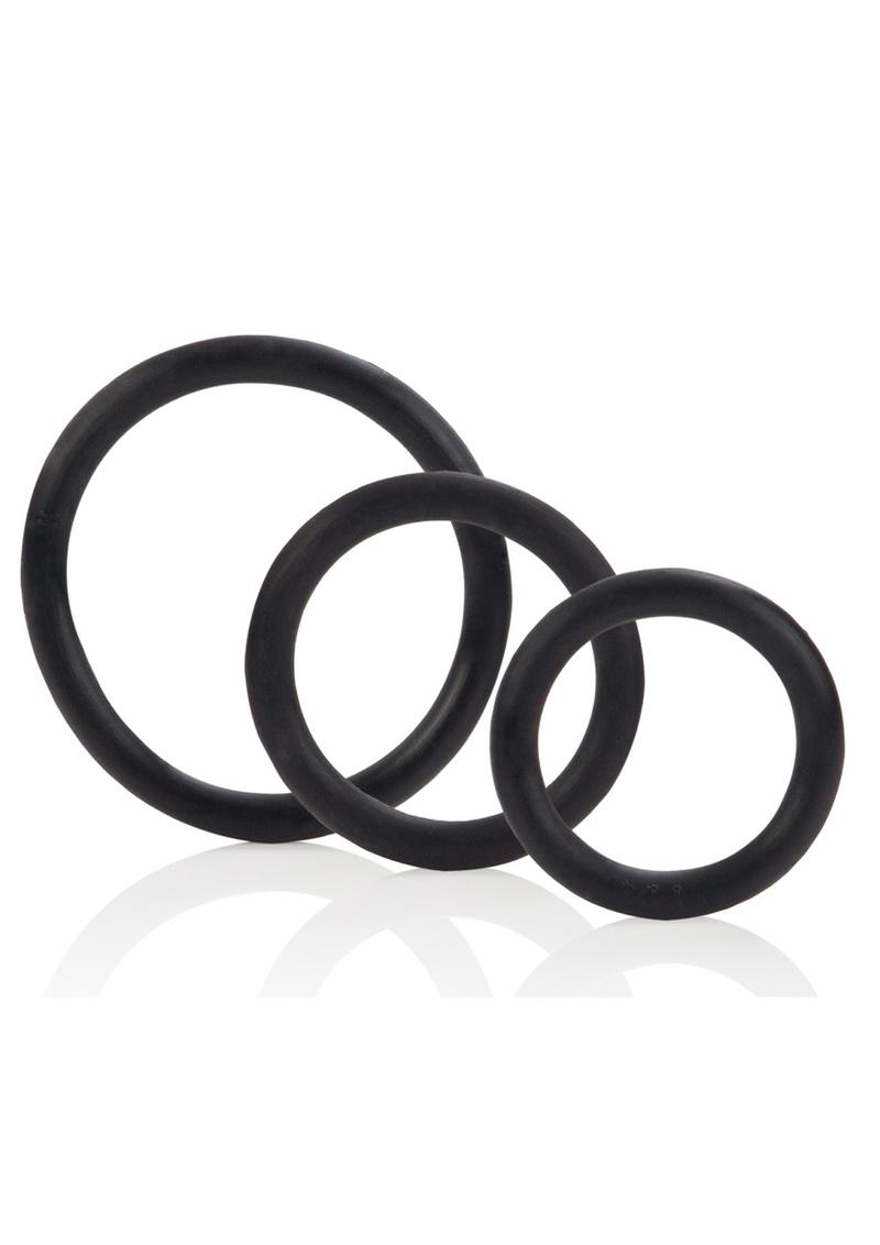 Black Rubber Cock Rings - True Pleasures