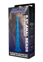 Blue Line Anal Beads with Suction Cup - True Pleasures