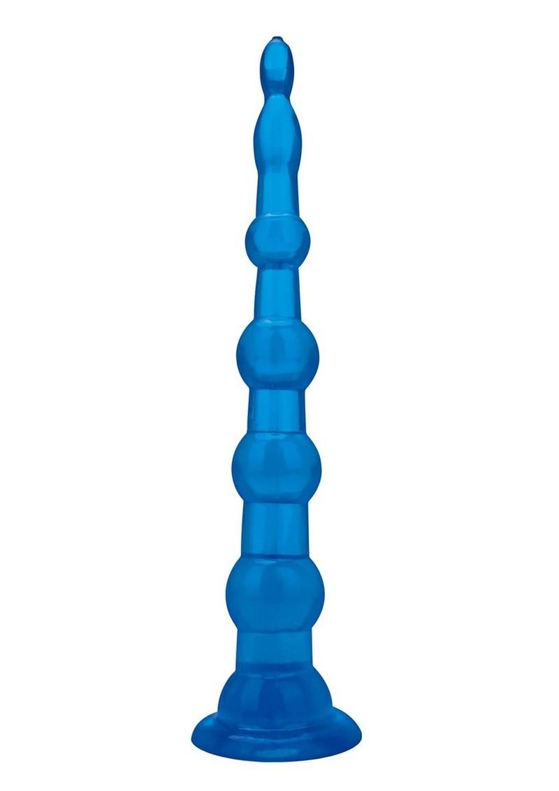 Blue Line Anal Beads with Suction Cup - True Pleasures