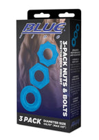 Blue Line Nuts and Bolts Stretch Cock Ring - True Pleasures