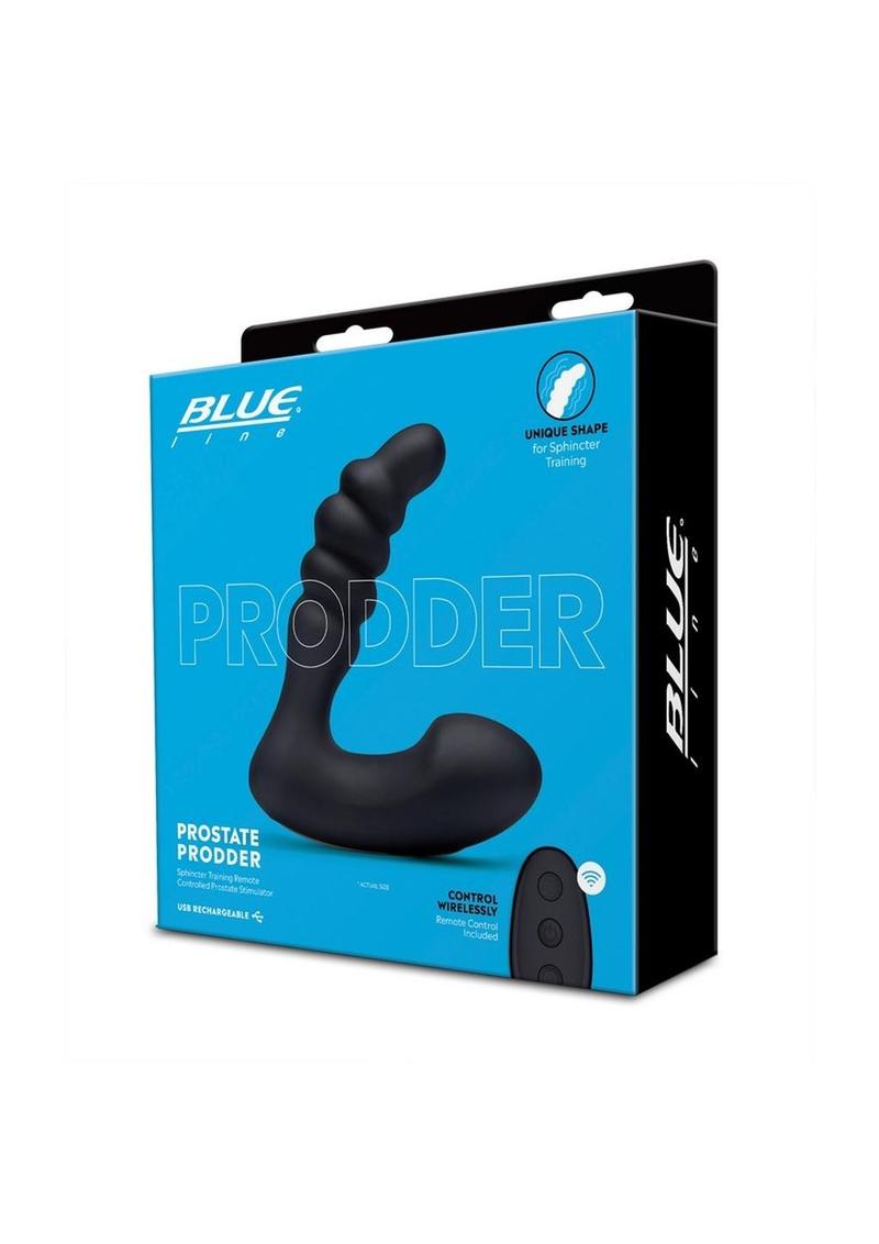 Blue Line Prodder Silicone Rechargeable Sphincter Training Remote Controlled Prostate Stimulator - True Pleasures