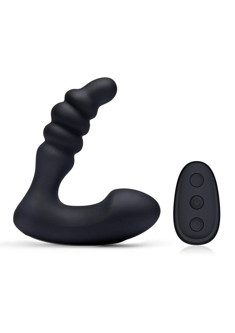 Blue Line Prodder Silicone Rechargeable Sphincter Training Remote Controlled Prostate Stimulator - True Pleasures
