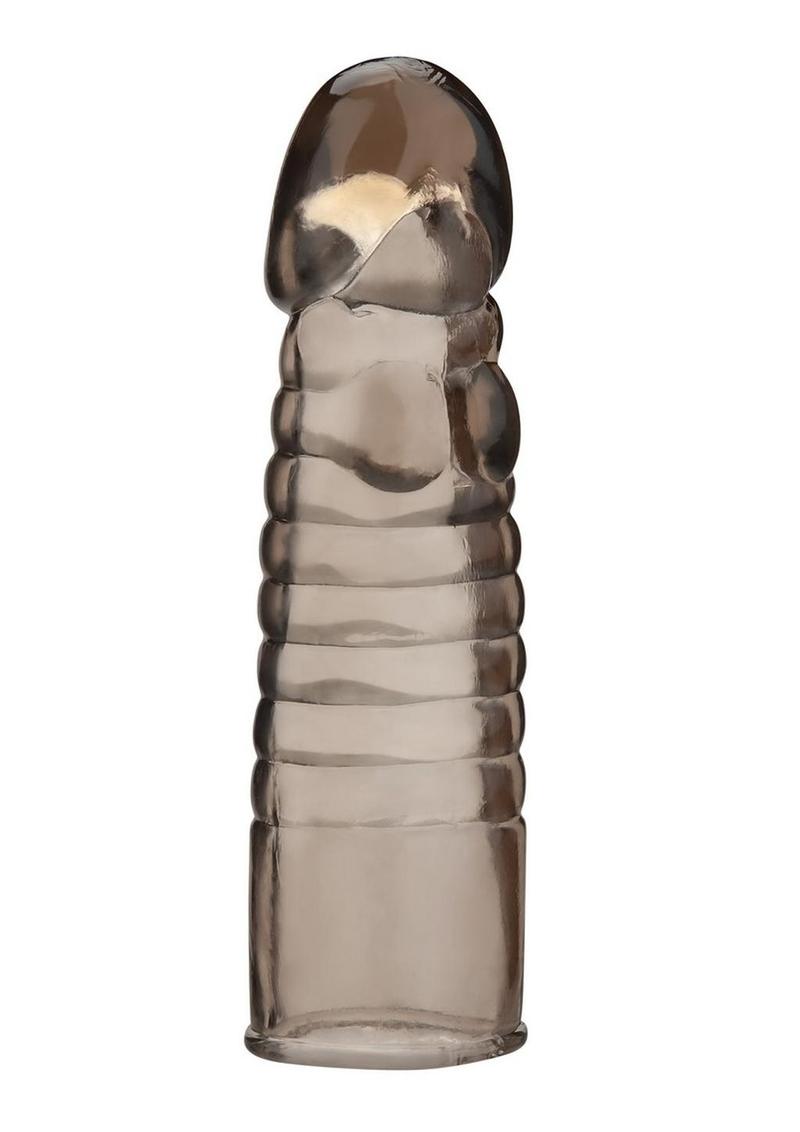 Blue Line Ribbed Realistic Penis Enhancing Sleeve Extension - True Pleasures