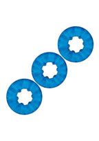 Blue Line Ribbed Rider Cock Ring - True Pleasures