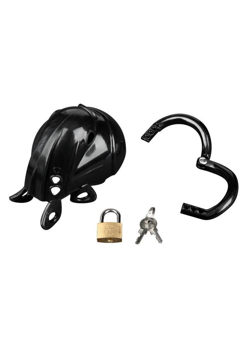 Blueline Full Restraint Silicone Cock and Balls Chastity Device 100% Coverage