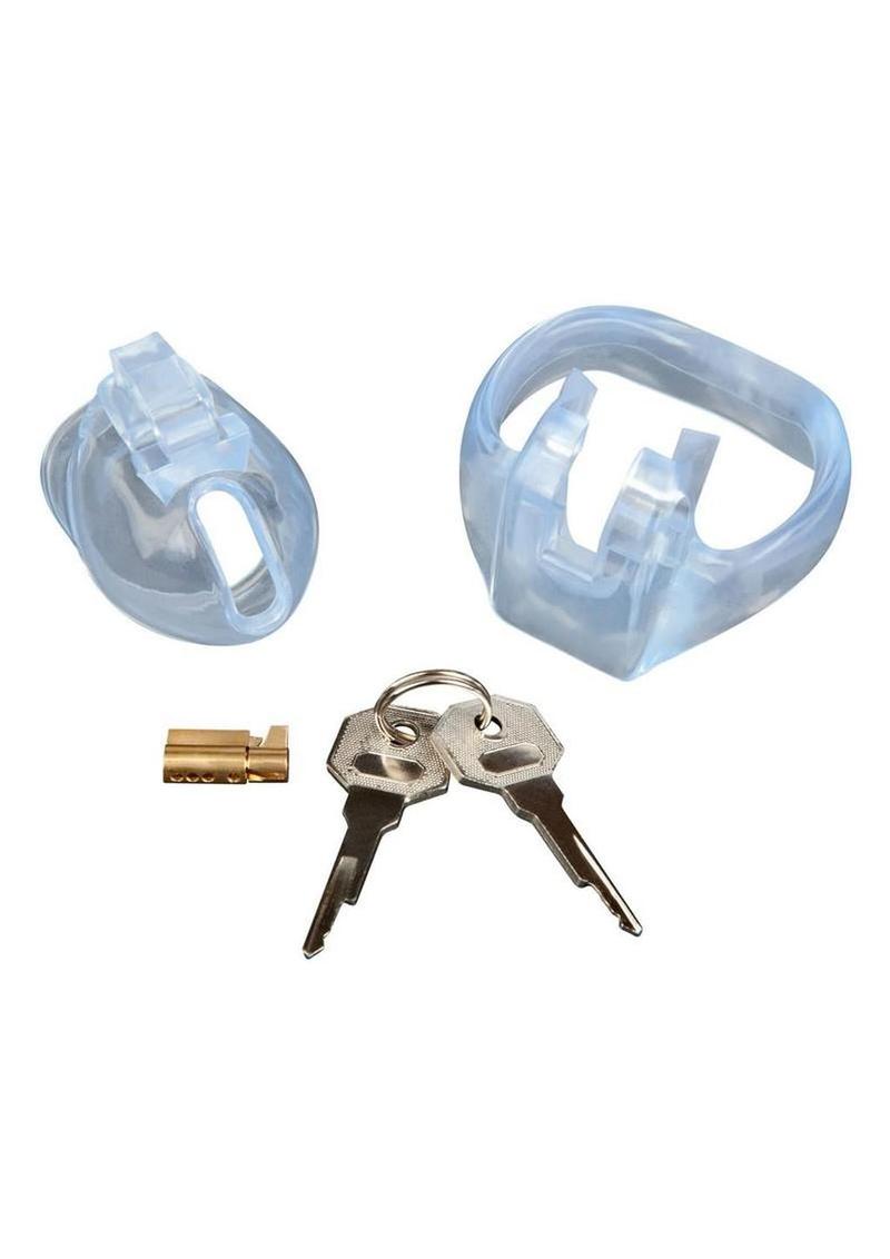 Blueline Small Dick Acrylic Mini Chastity Cage