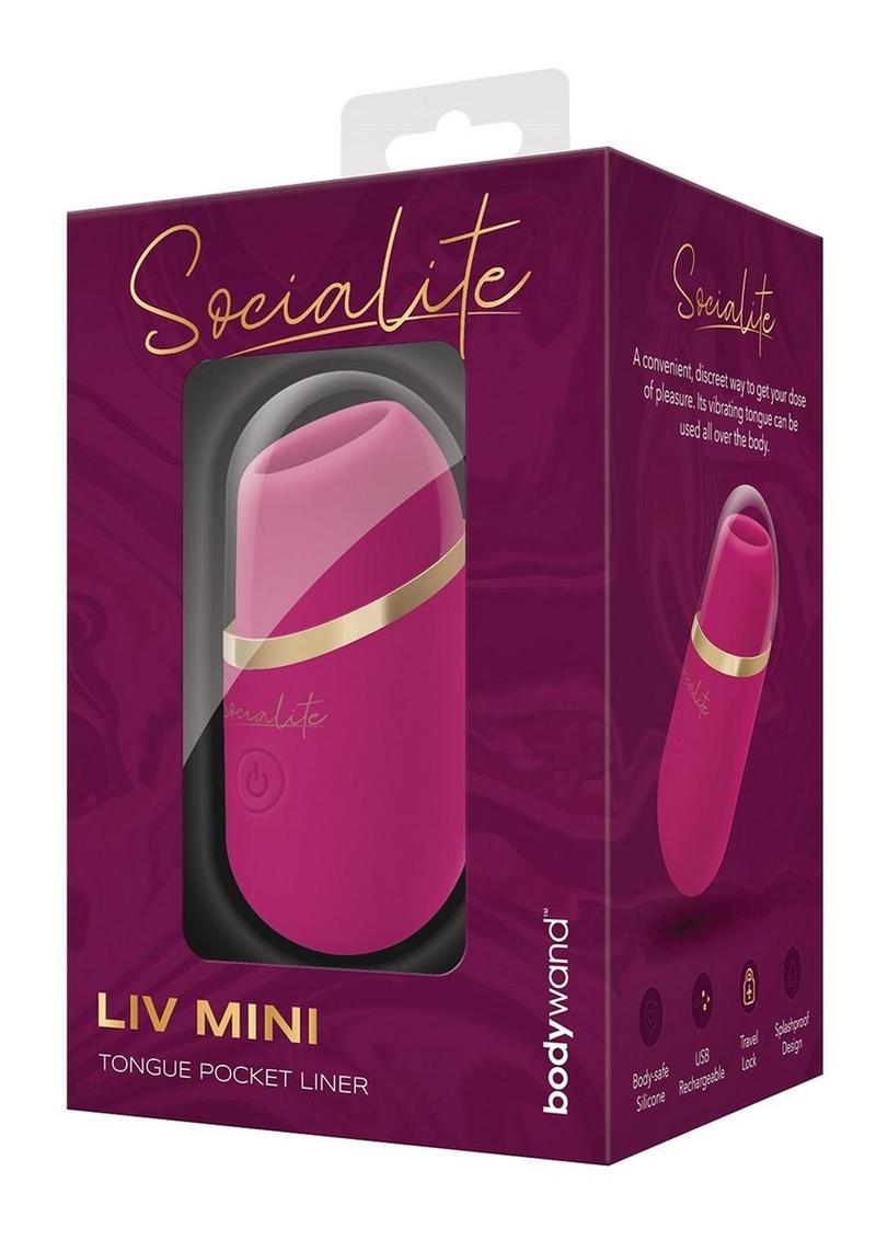 Bodywand Socialite Liv Mini Tongue Rechargeable Silicone Pocket Licker - True Pleasures