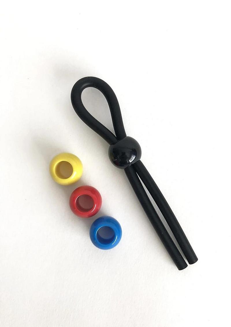Boneyard Single Slide Cock Leash 2x Stretch Silicone - True Pleasures
