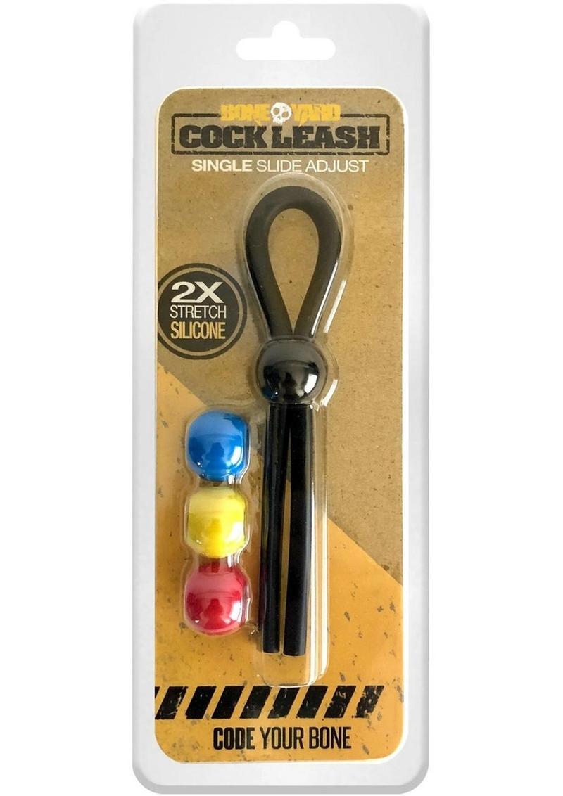 Boneyard Single Slide Cock Leash 2x Stretch Silicone - True Pleasures