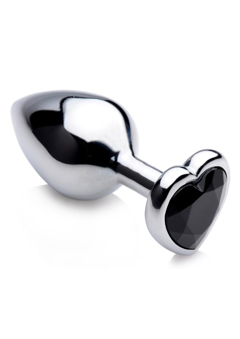 Booty Sparks Gemstones Black Heart Anal Plug - True Pleasures