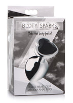 Booty Sparks Gemstones Black Heart Anal Plug - True Pleasures