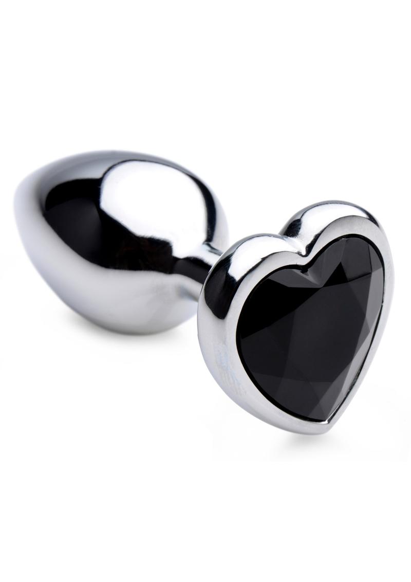 Booty Sparks Gemstones Black Heart Anal Plug - True Pleasures