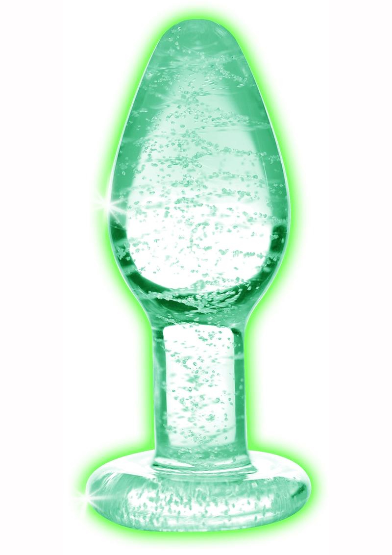 Booty Sparks Glow In The Dark Glass Anal Plug - True Pleasures