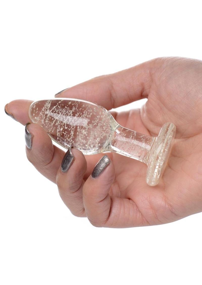 Booty Sparks Glow In The Dark Glass Anal Plug - True Pleasures