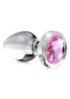 Booty Sparks Pink Gem Glass Anal Plug - True Pleasures