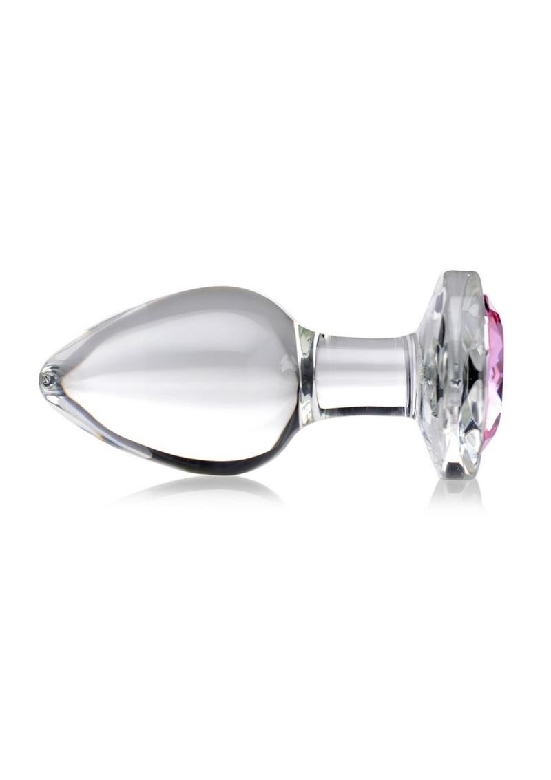 Booty Sparks Pink Gem Glass Anal Plug - True Pleasures