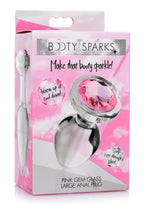 Booty Sparks Pink Gem Glass Anal Plug - True Pleasures