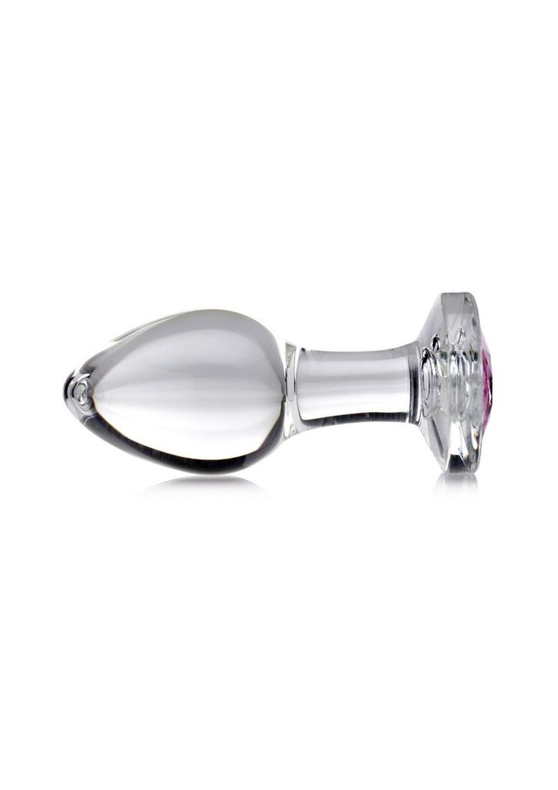 Booty Sparks Pink Gem Glass Anal Plug - True Pleasures