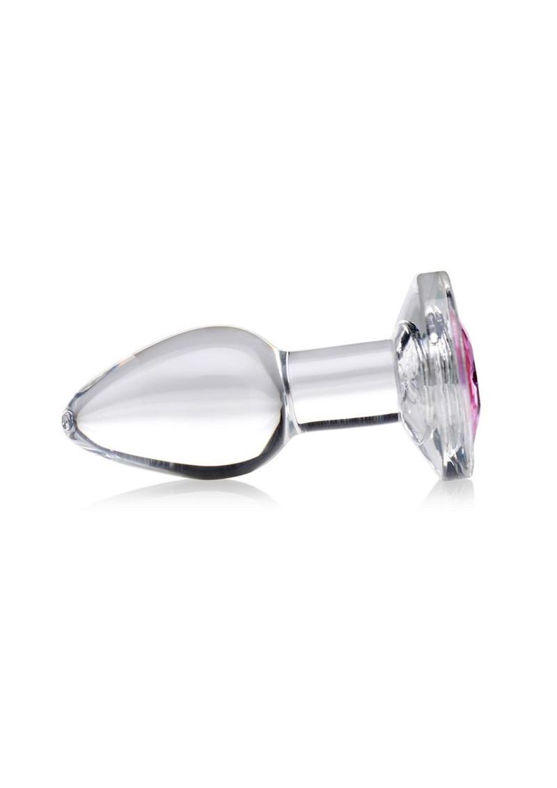 Booty Sparks Pink Gem Glass Anal Plug - True Pleasures