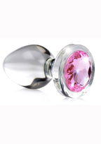 Booty Sparks Pink Gem Glass Anal Plug - True Pleasures