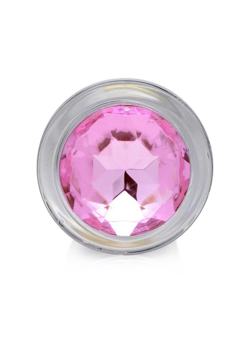 Booty Sparks Pink Gem Glass Anal Plug - True Pleasures