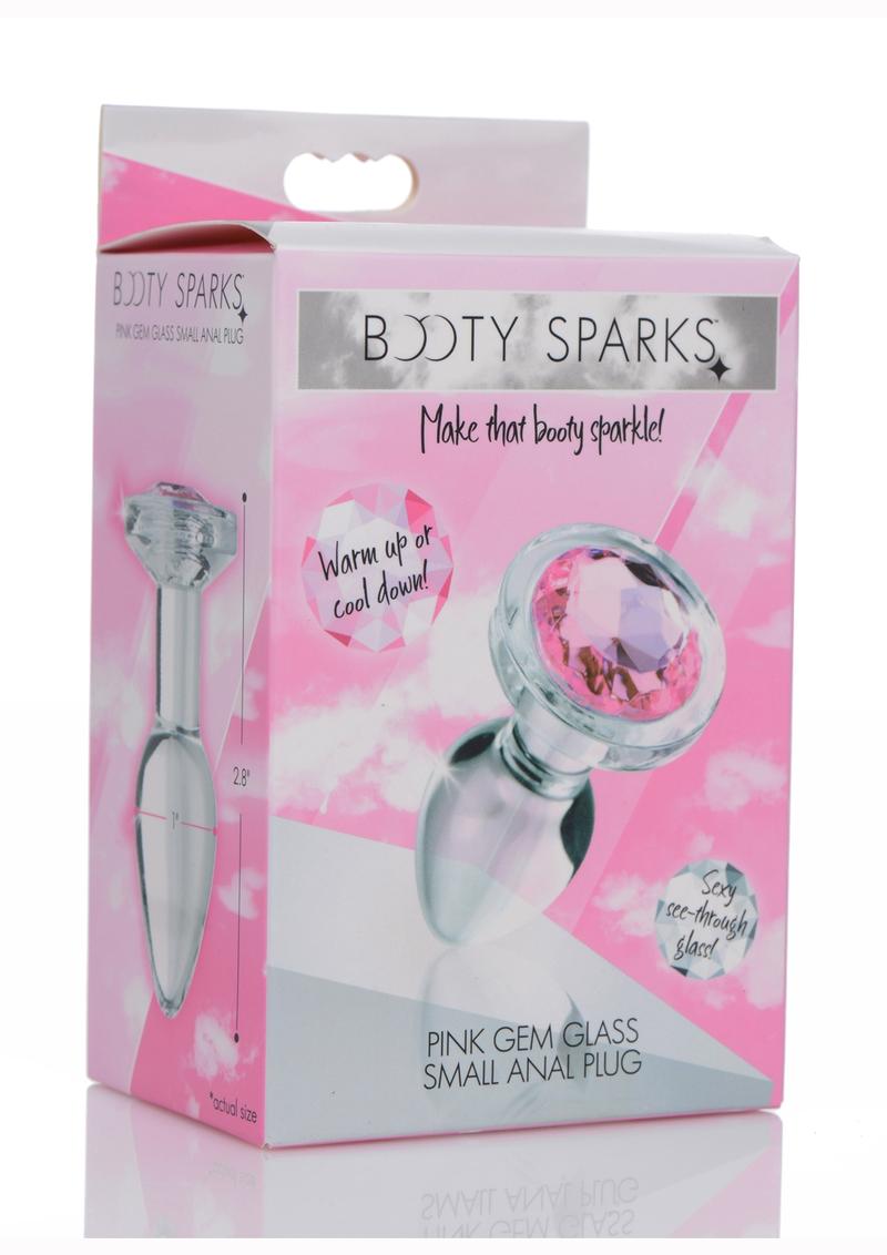 Booty Sparks Pink Gem Glass Anal Plug - True Pleasures