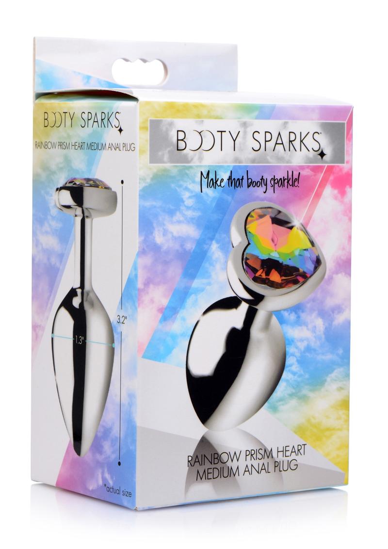 Booty Sparks Rainbow Prism Heart Anal Plug - True Pleasures