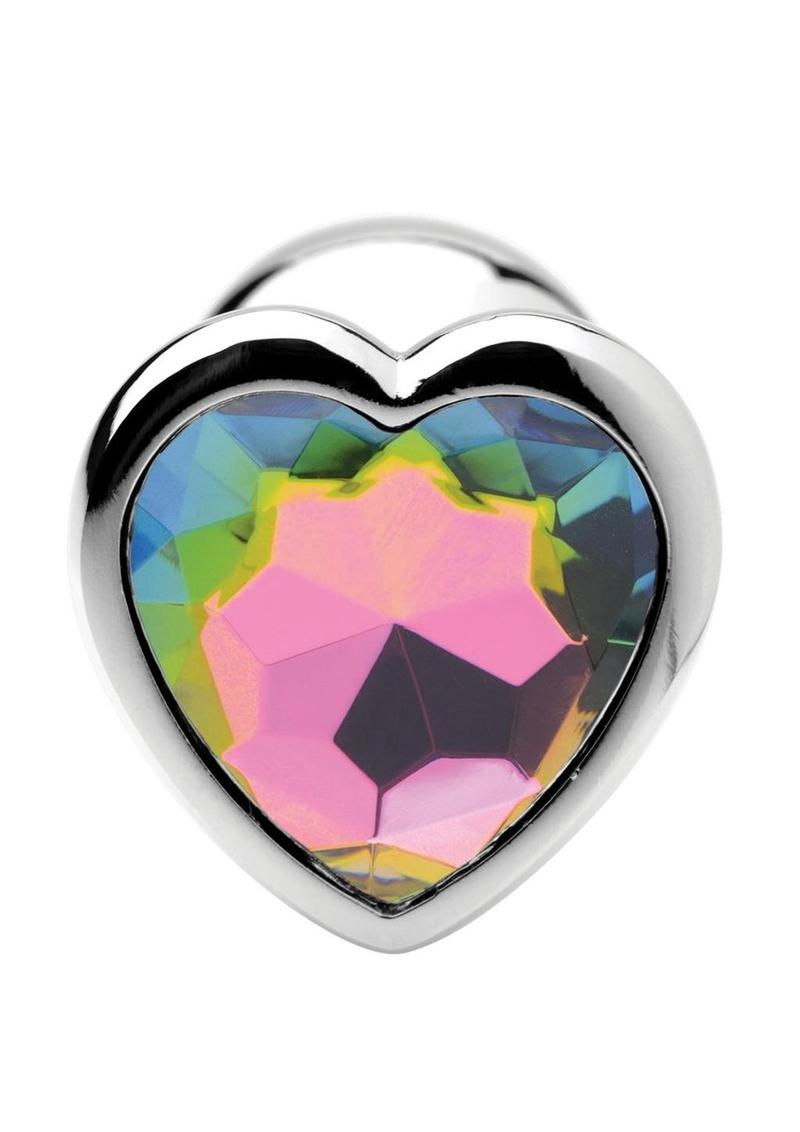 Booty Sparks Rainbow Prism Heart Anal Plug - True Pleasures