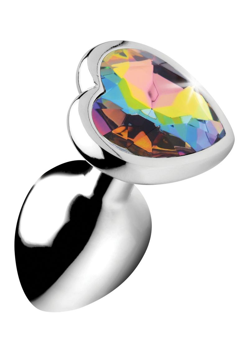 Booty Sparks Rainbow Prism Heart Anal Plug - True Pleasures