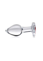 Booty Sparks Red Heart Glass Anal Plug - True Pleasures