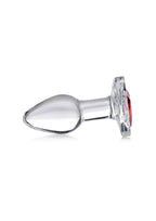 Booty Sparks Red Heart Glass Anal Plug - True Pleasures